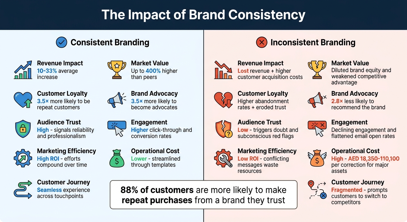 Consistent vs Inconsistent Branding: Impact on Revenue, Trust and Customer Loyalty