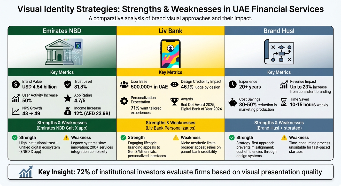 UAE Financial Brands Visual Identity Strategy Comparison