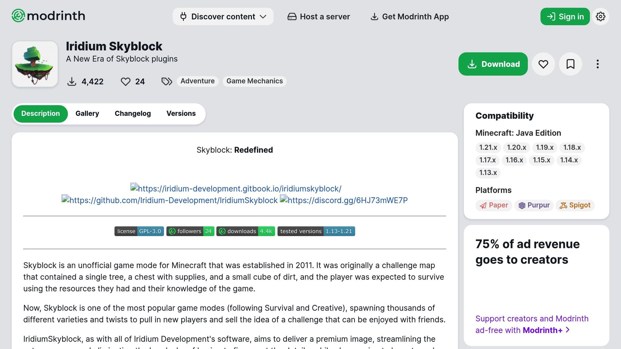 Iridium Skyblock