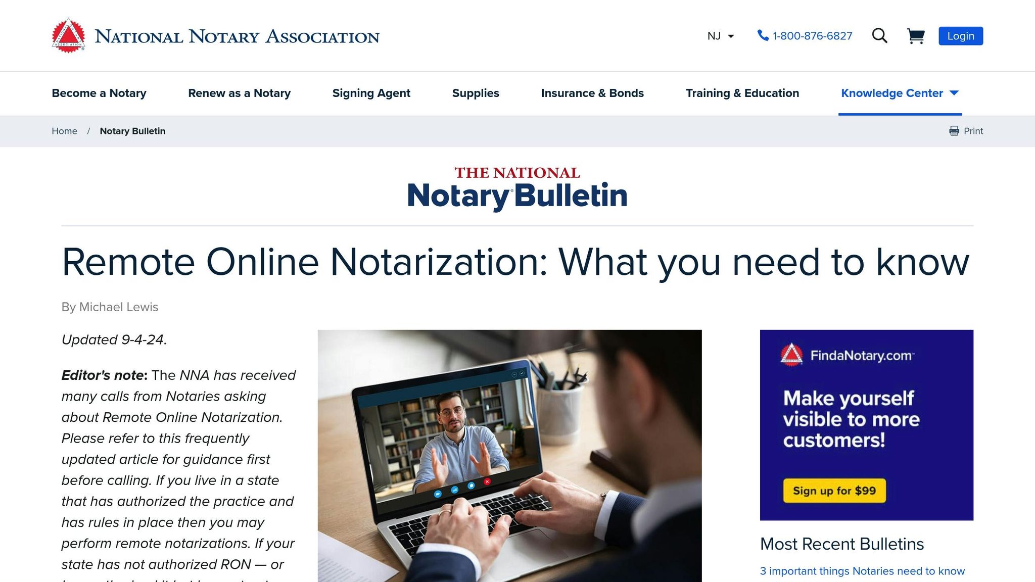 Remote Online Notarization