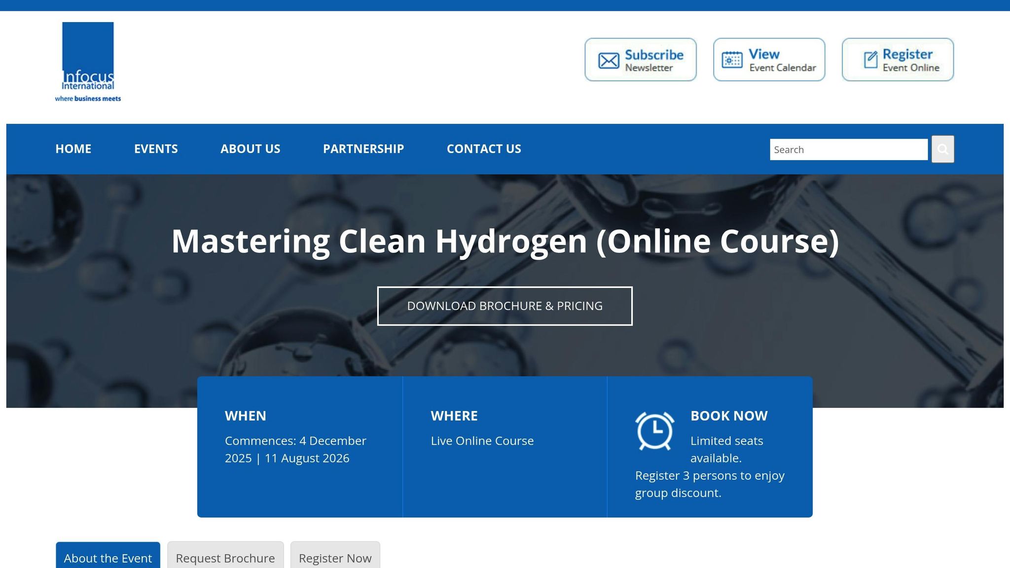 Infocus International Mastering Clean Hydrogen Online Course