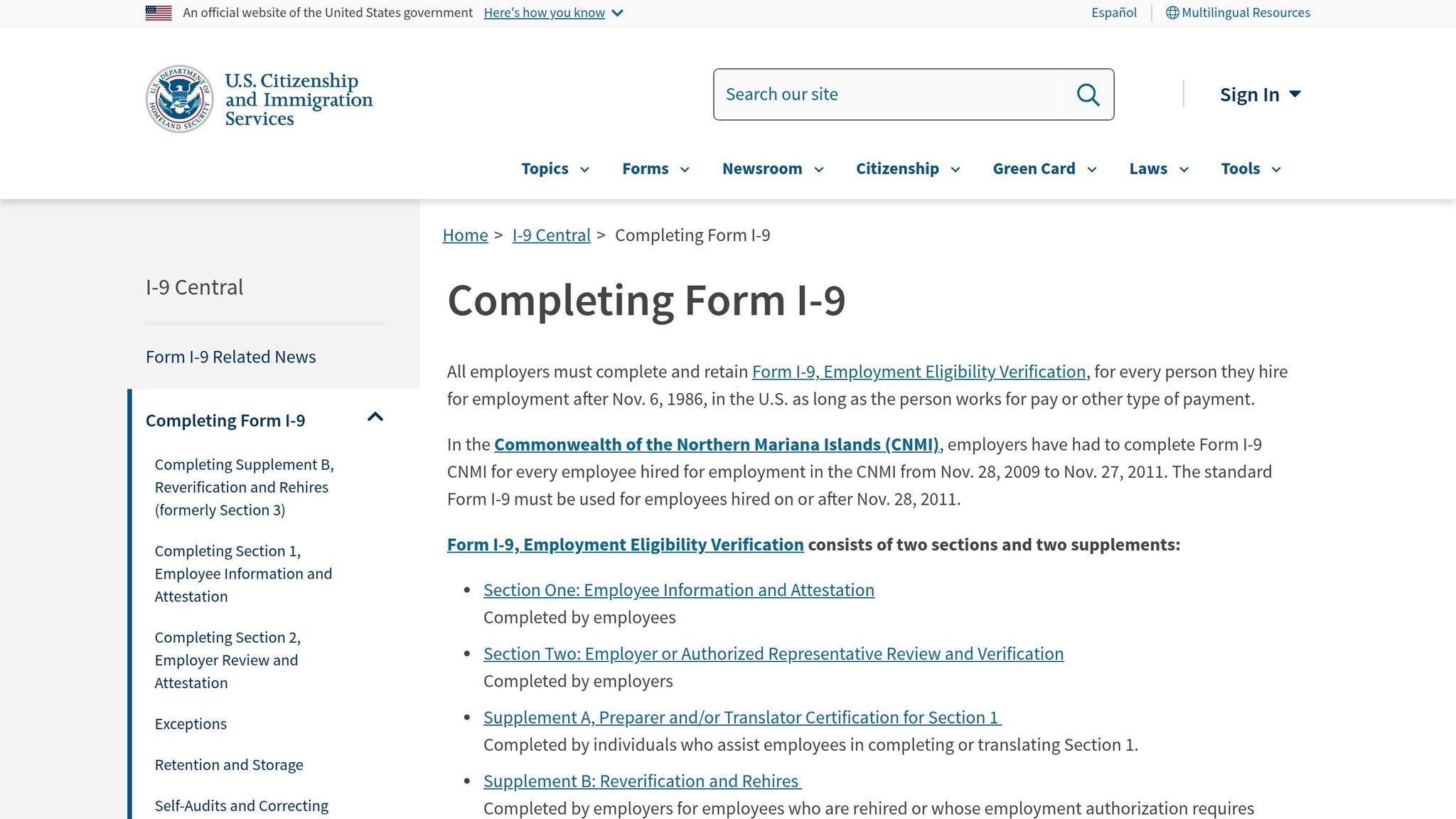 Form I-9
