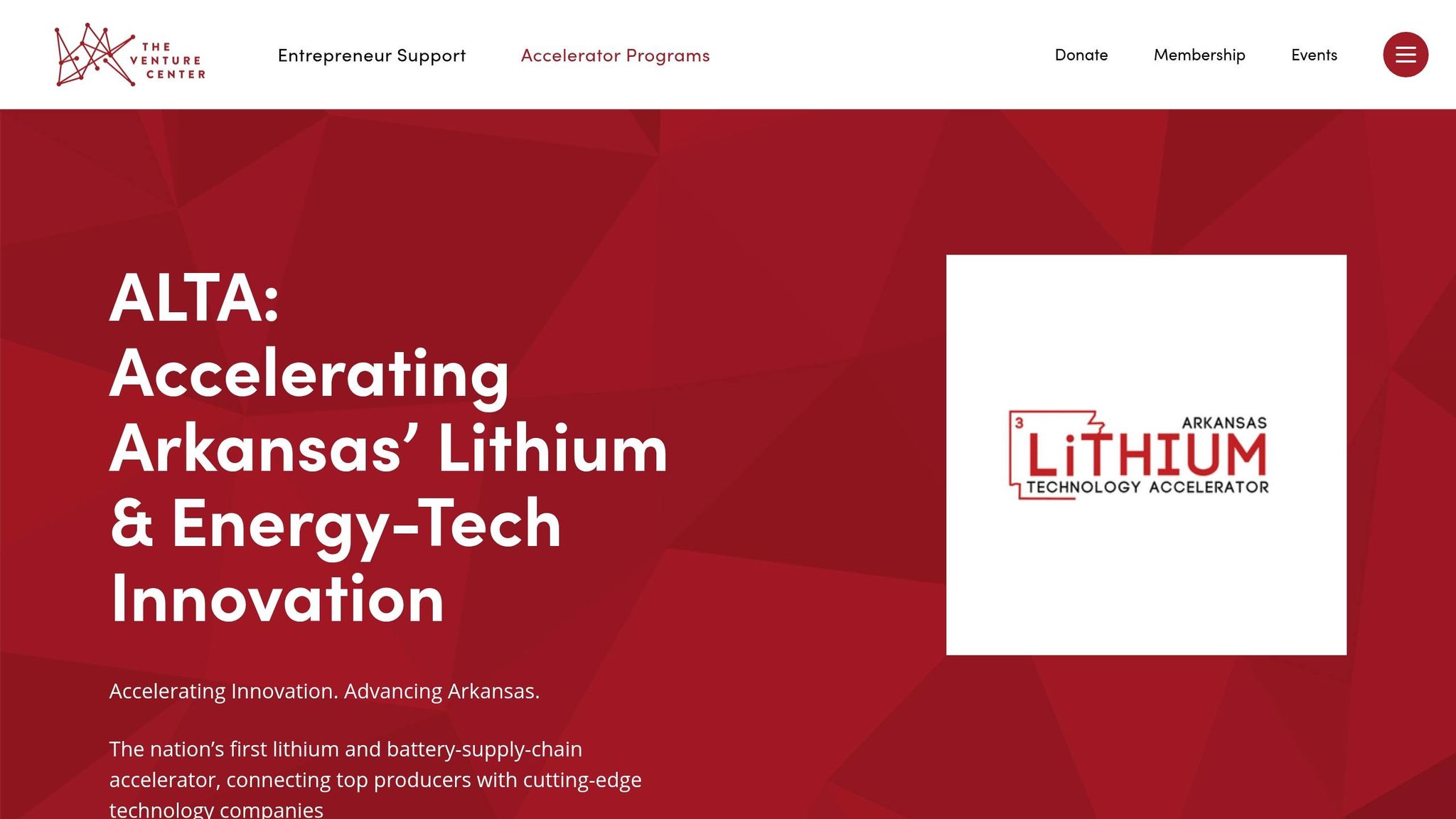 Arkansas Lithium Technology Accelerator