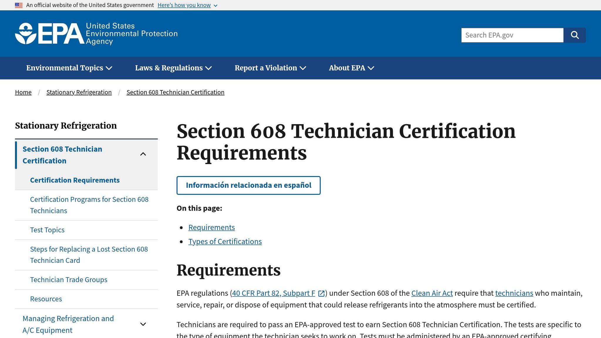 EPA Section 608