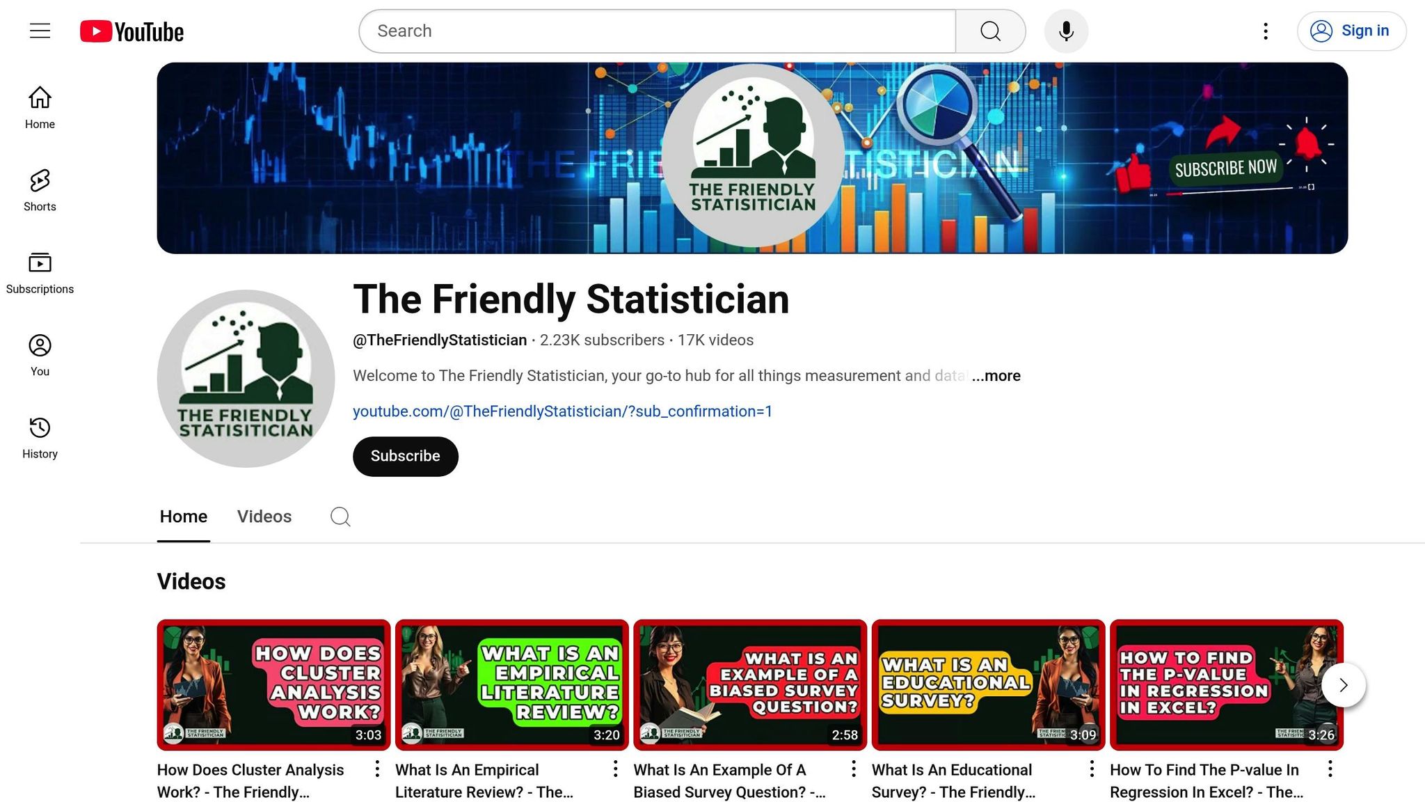 The Friendly Statistician
