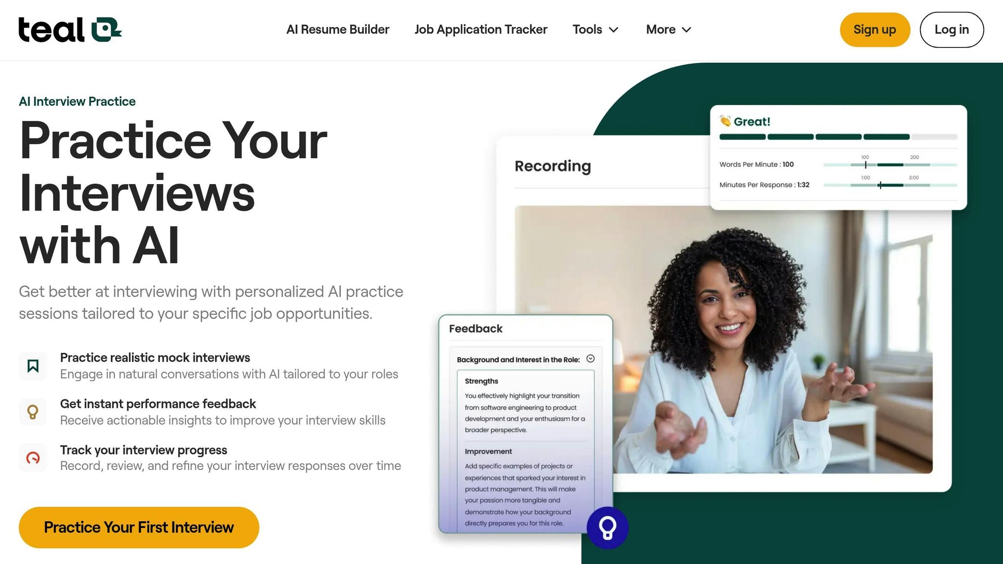 Teal AI Interview Practice