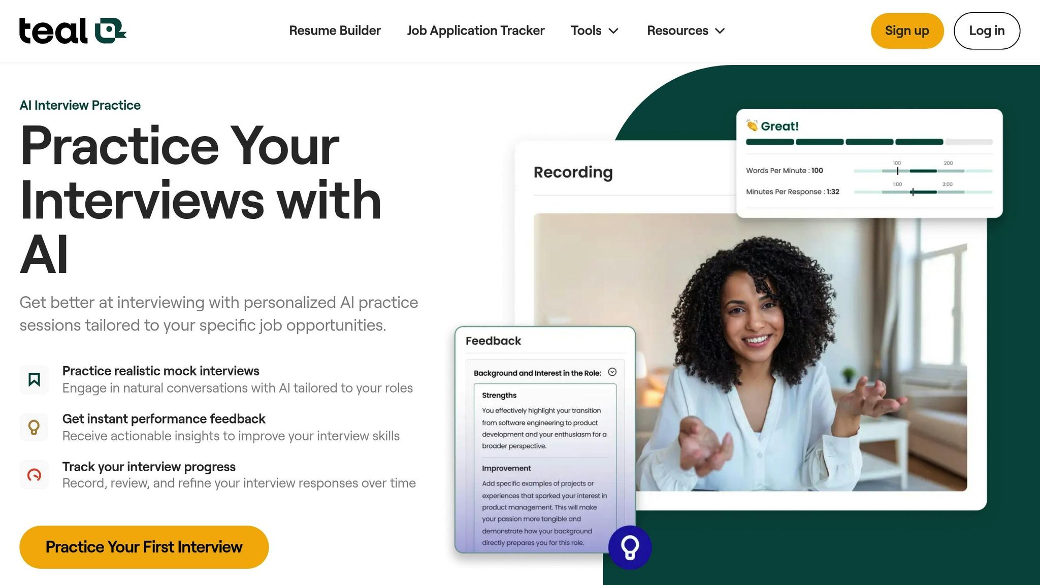 Teal AI Interview Practice