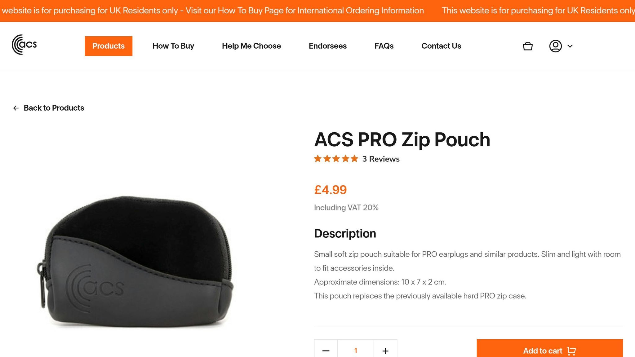 ACS Pro Zip Case