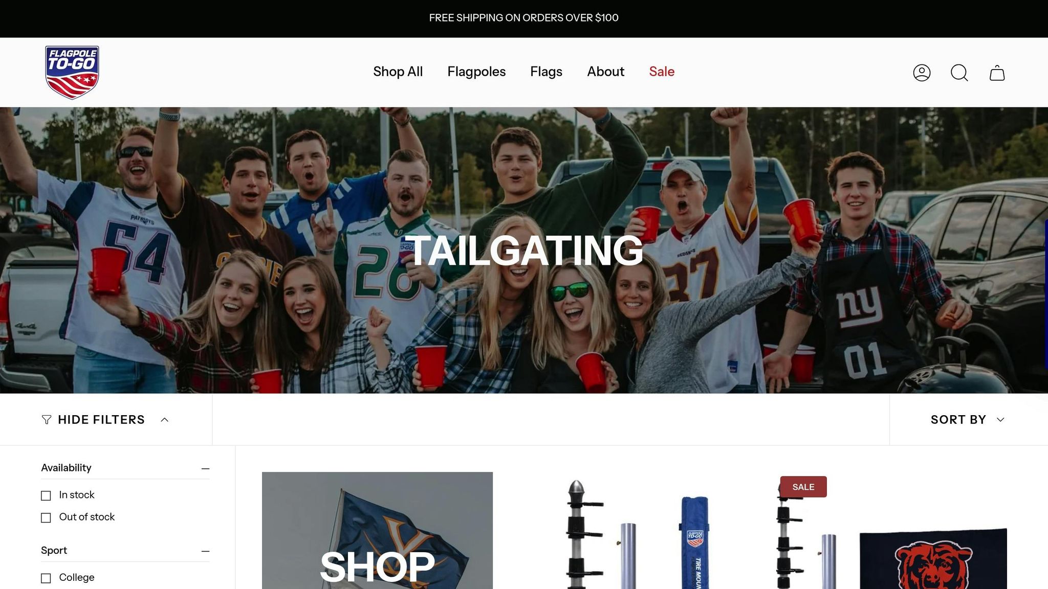 Tailgating Flagpole-To-Go