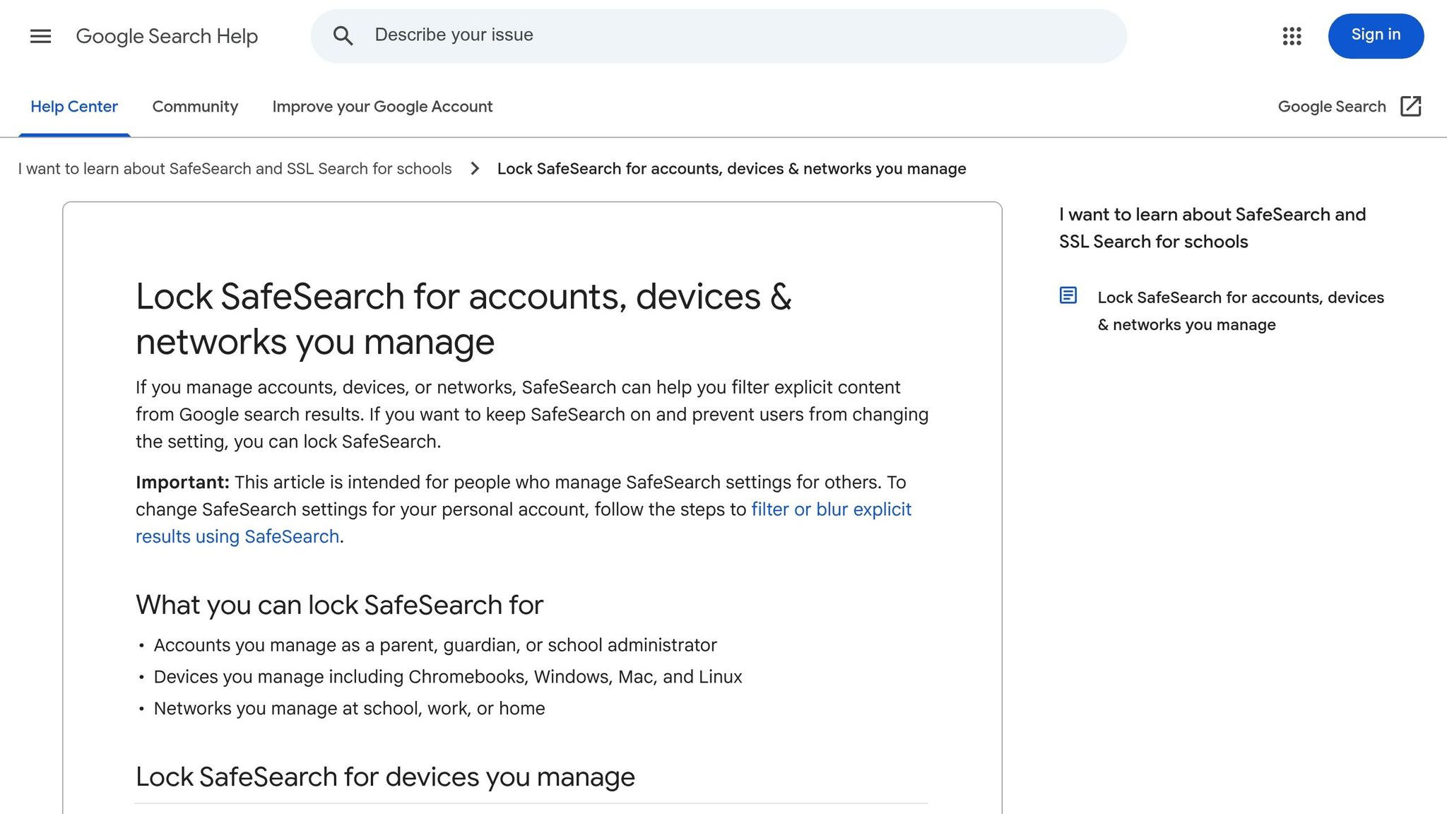 SafeSearch