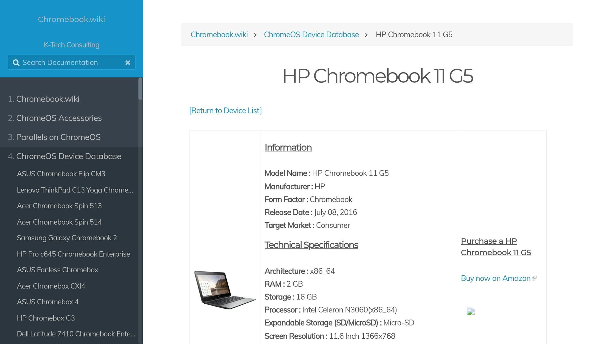 HP Chromebook 11 G5 EE