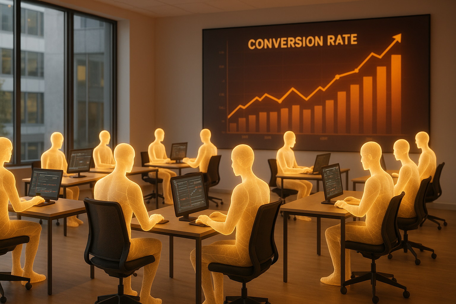 "We replaced an entire sales team with 12 AI agents and increased conversion rates by 32%"