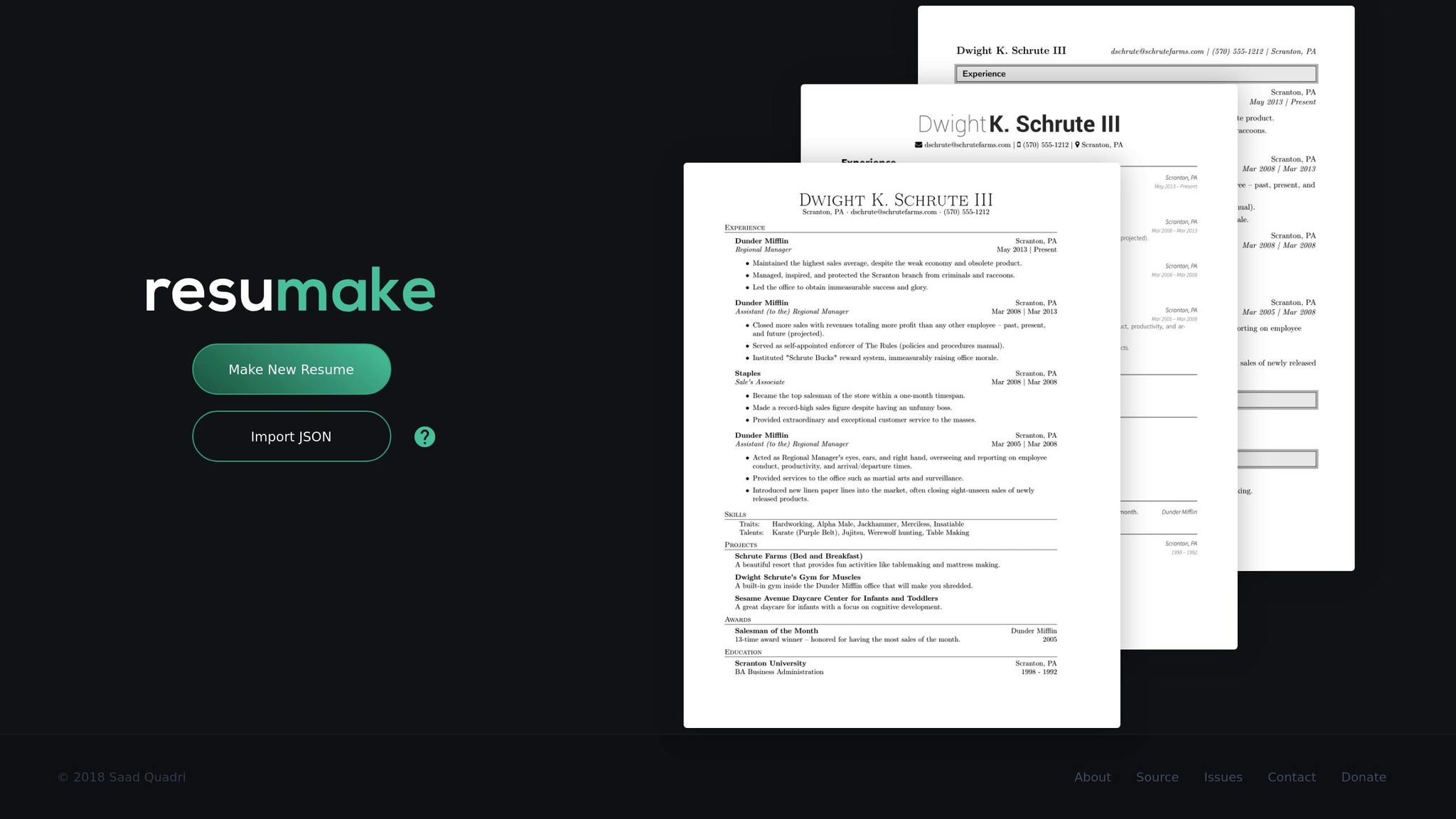 Resumake.io