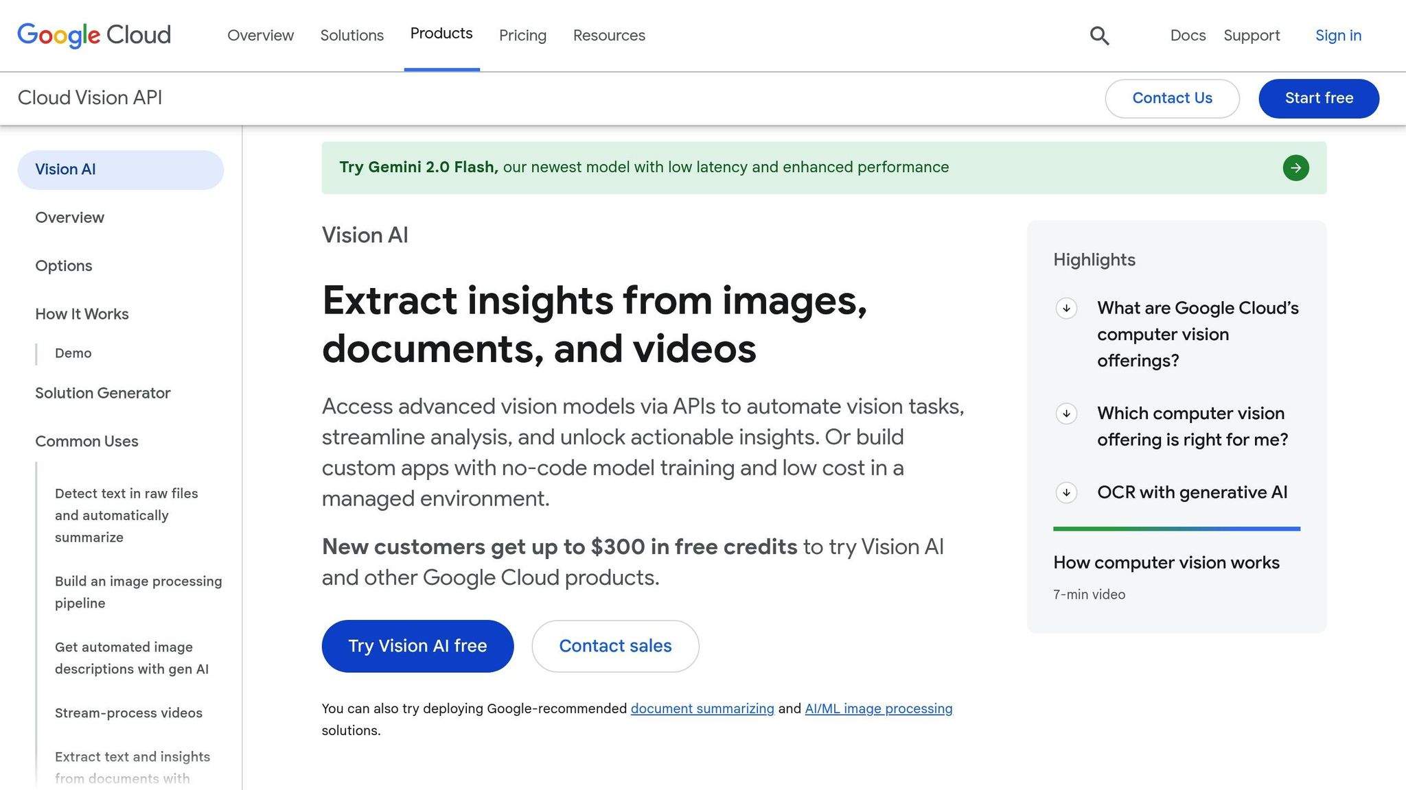 Google Cloud Vision AI
