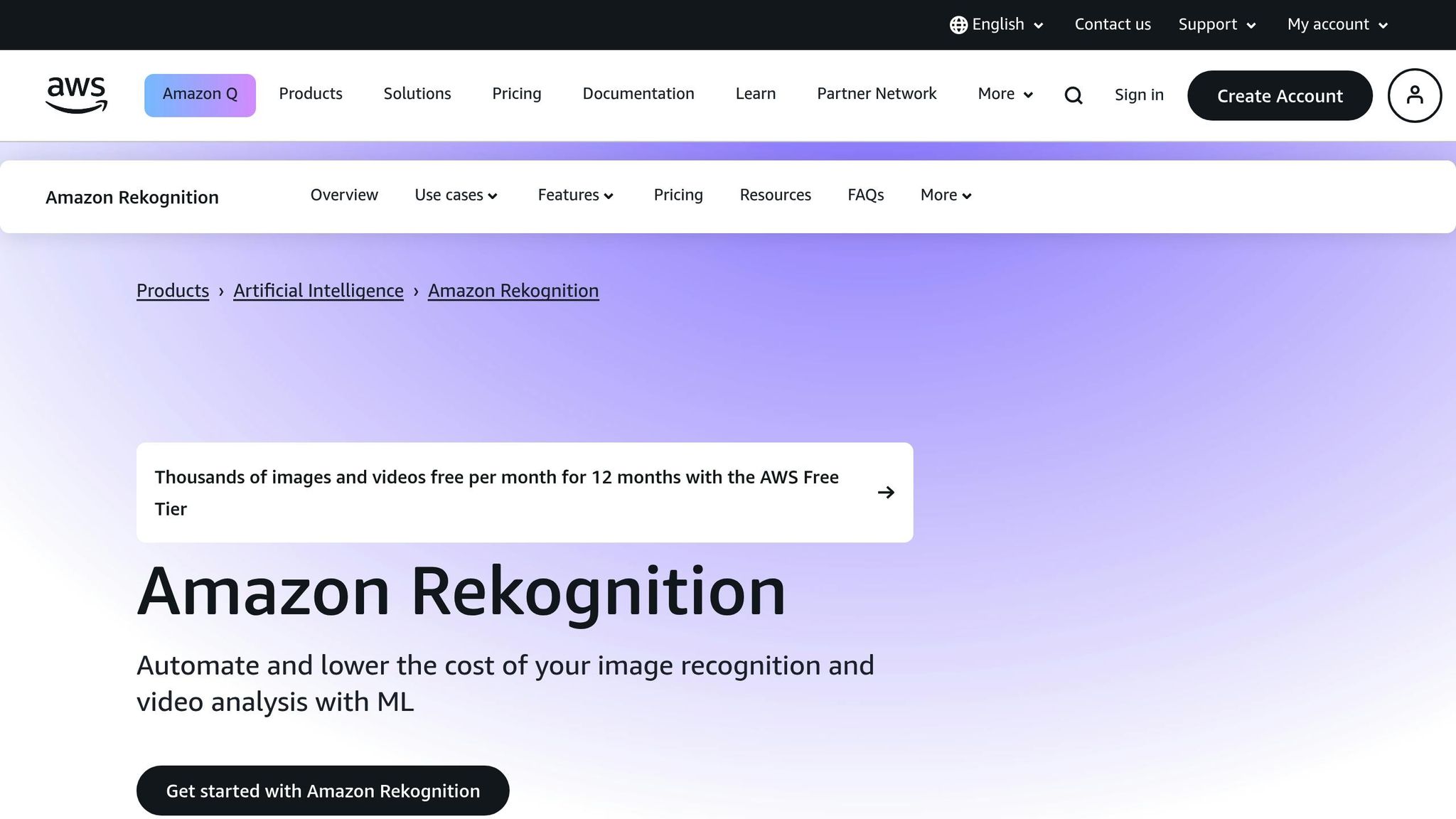 Amazon Rekognition