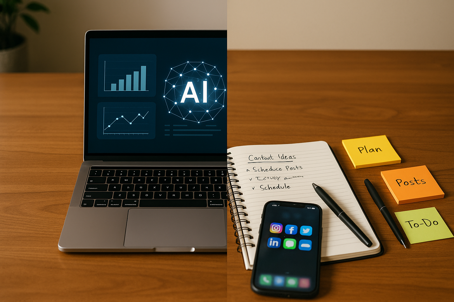AI Tools vs. Manual Social Media Management