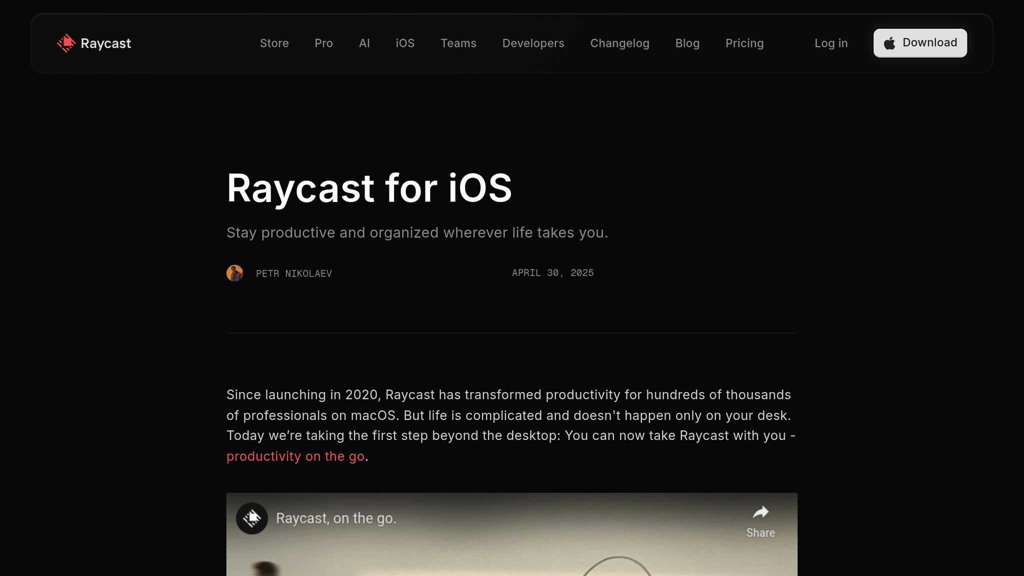 Raycast Mobile