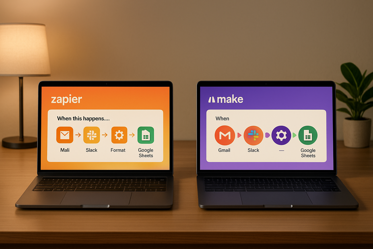 Zapier vs. Make: Free Plans Compared