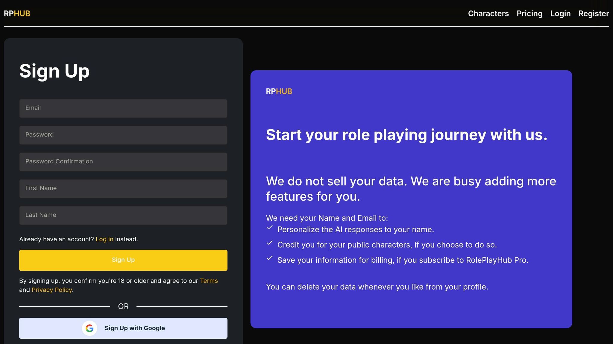 AI Roleplay Hub