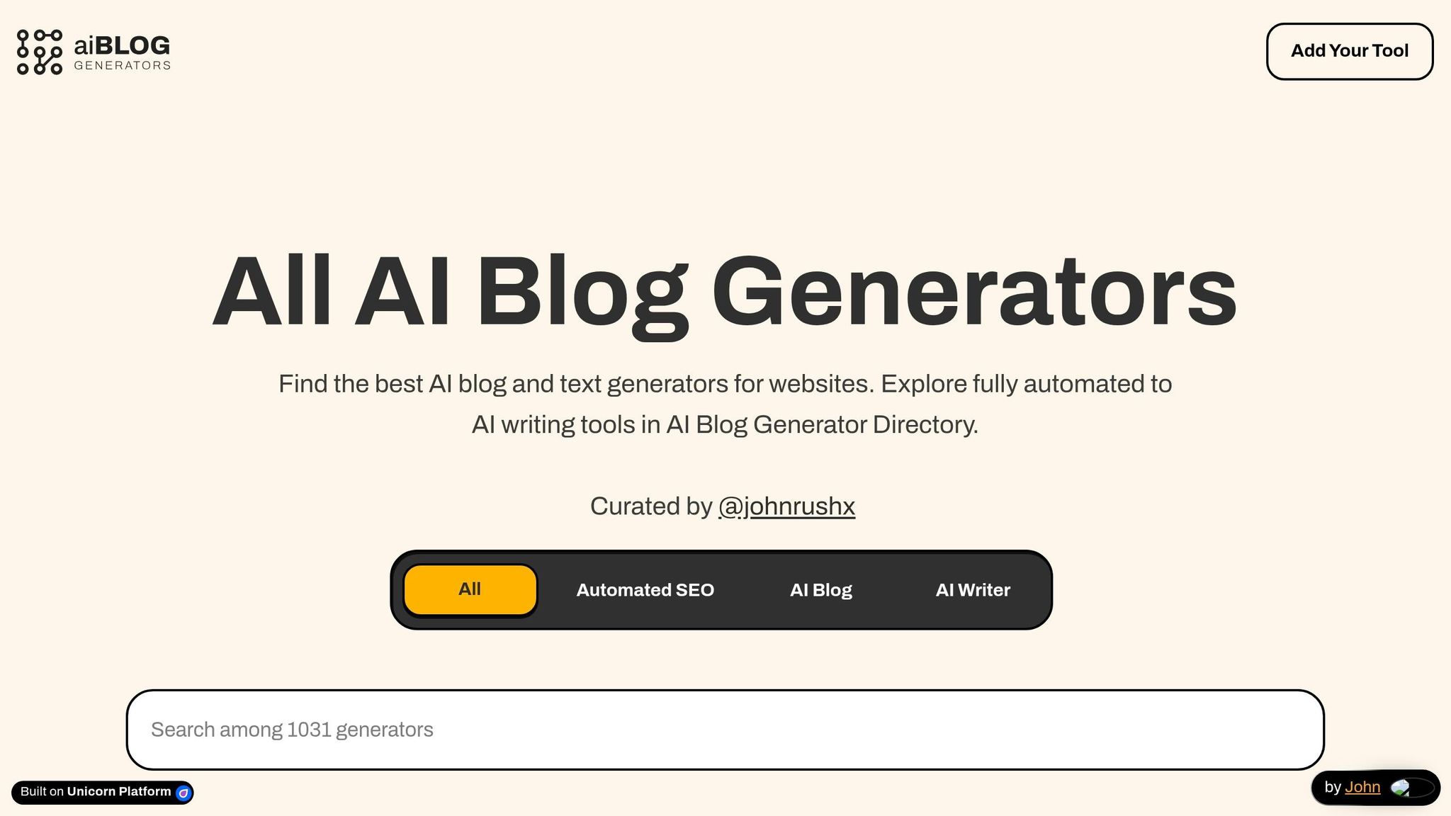 AI Blog Generator Directory