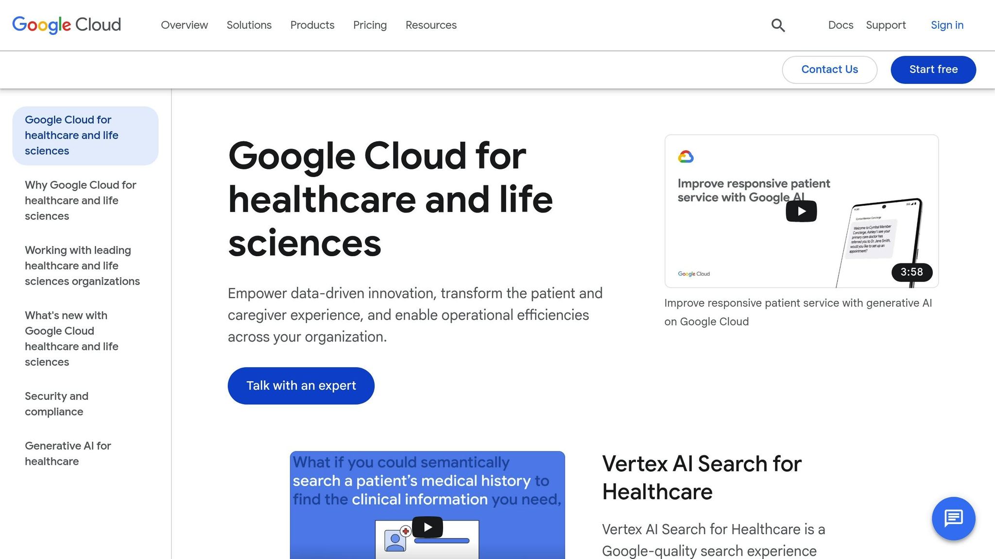 Google Cloud AI for Healthcare