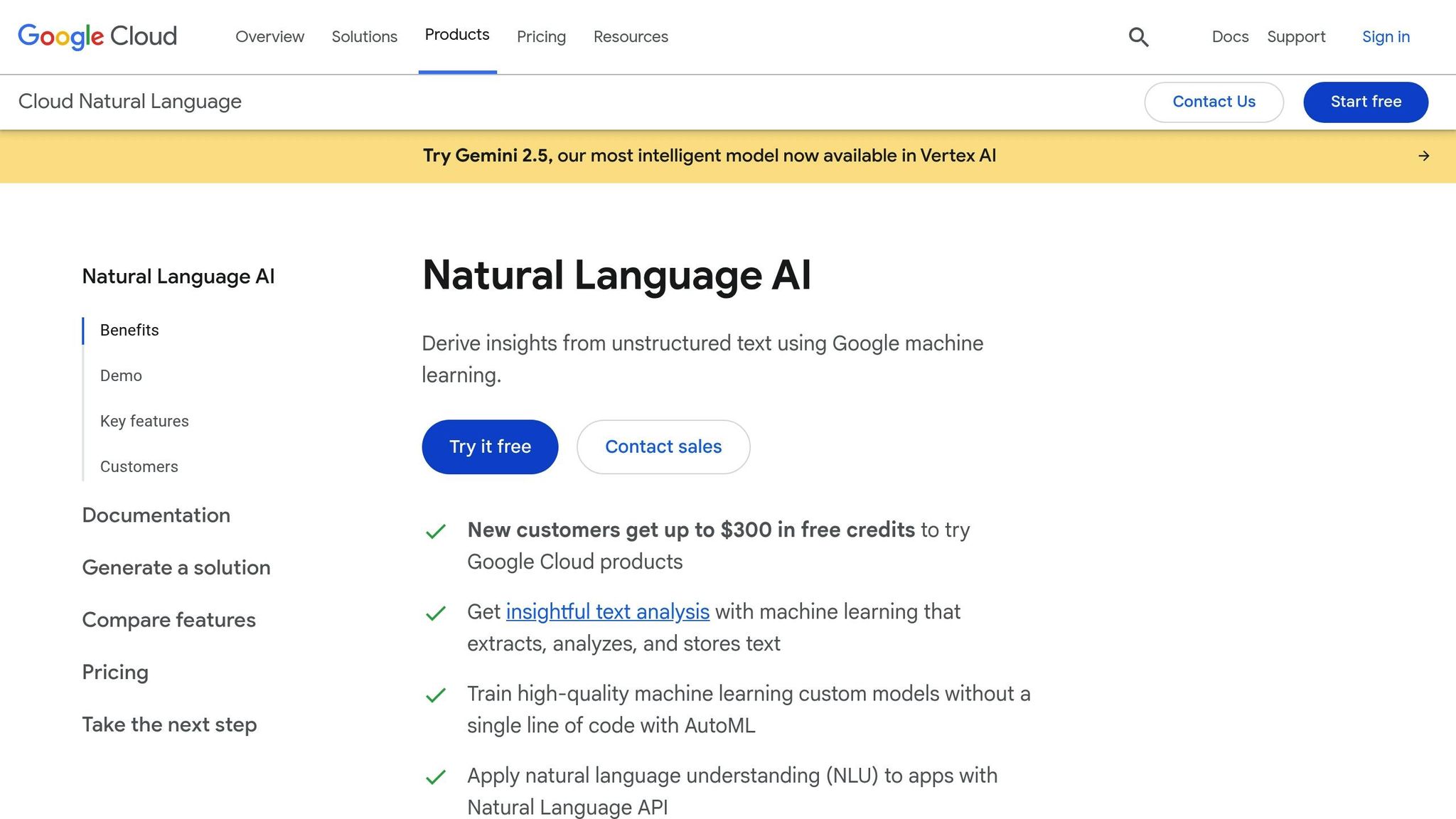 Google NLP API