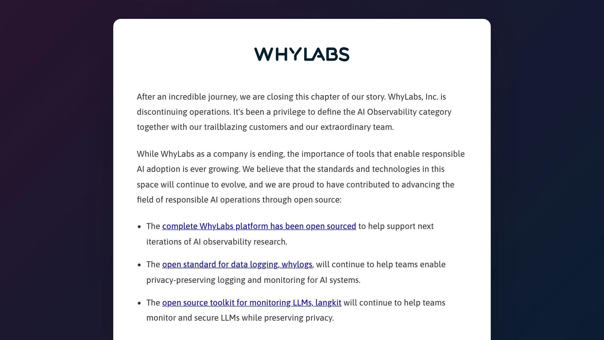 WhyLabs