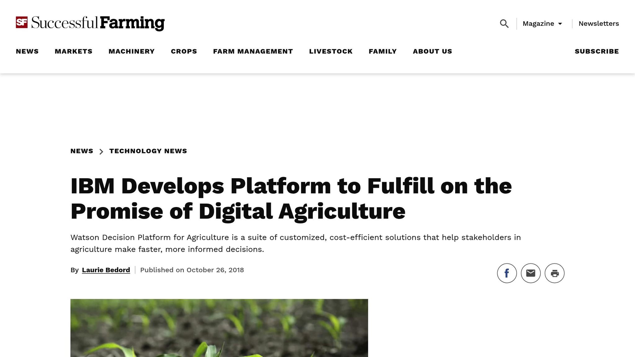 IBM Watson Decision Platform for Agriculture
