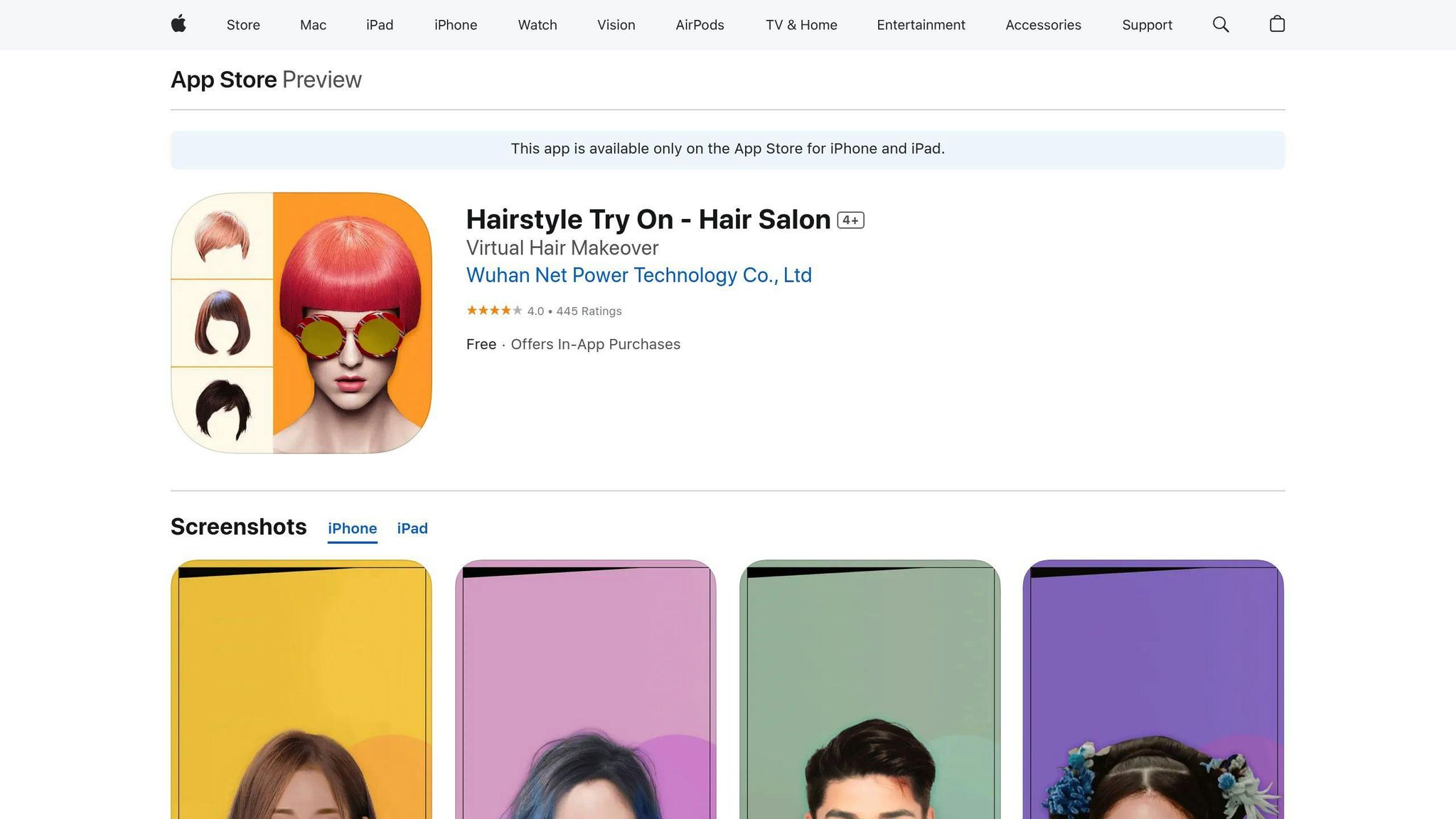 Hairstyle Try-On - Hair Salon App