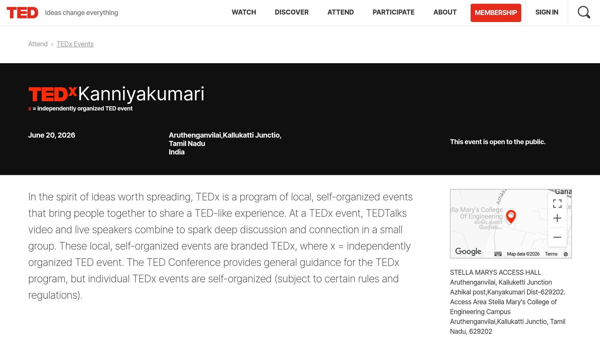 TEDxKanniyakumari