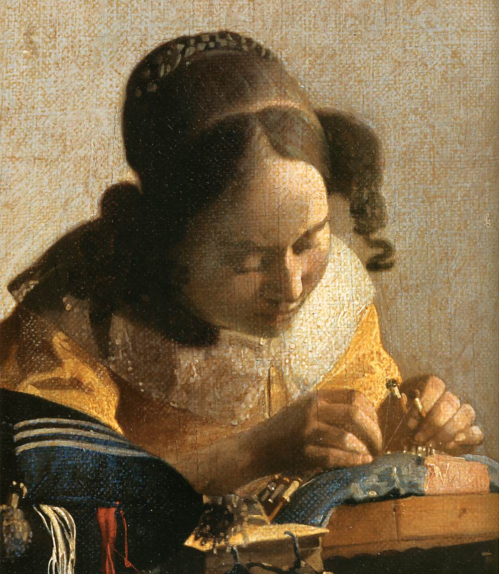 Vermeer's Lacemaker Detail