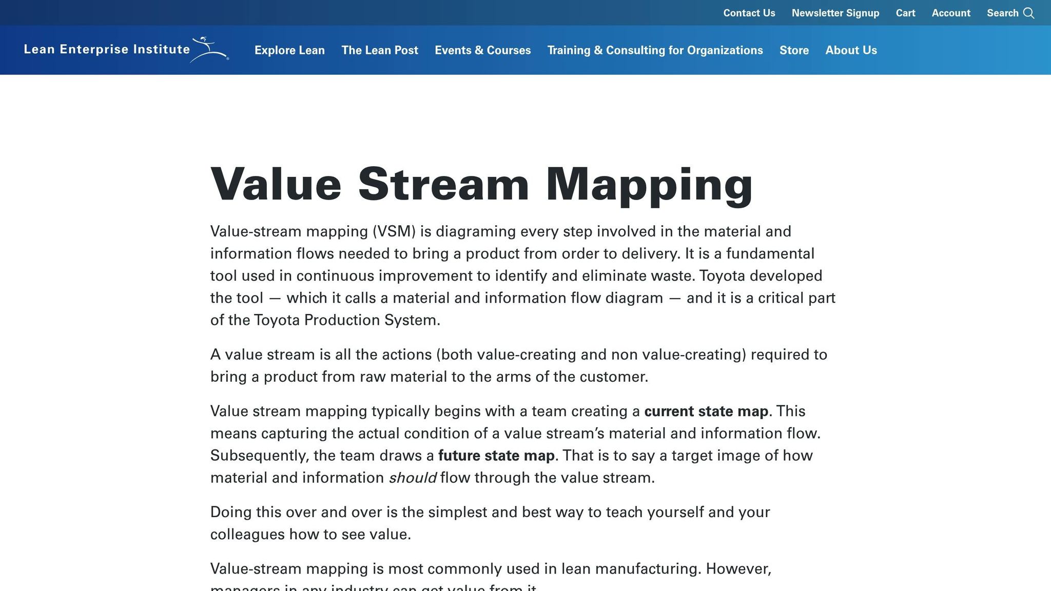 Value Stream Mapping