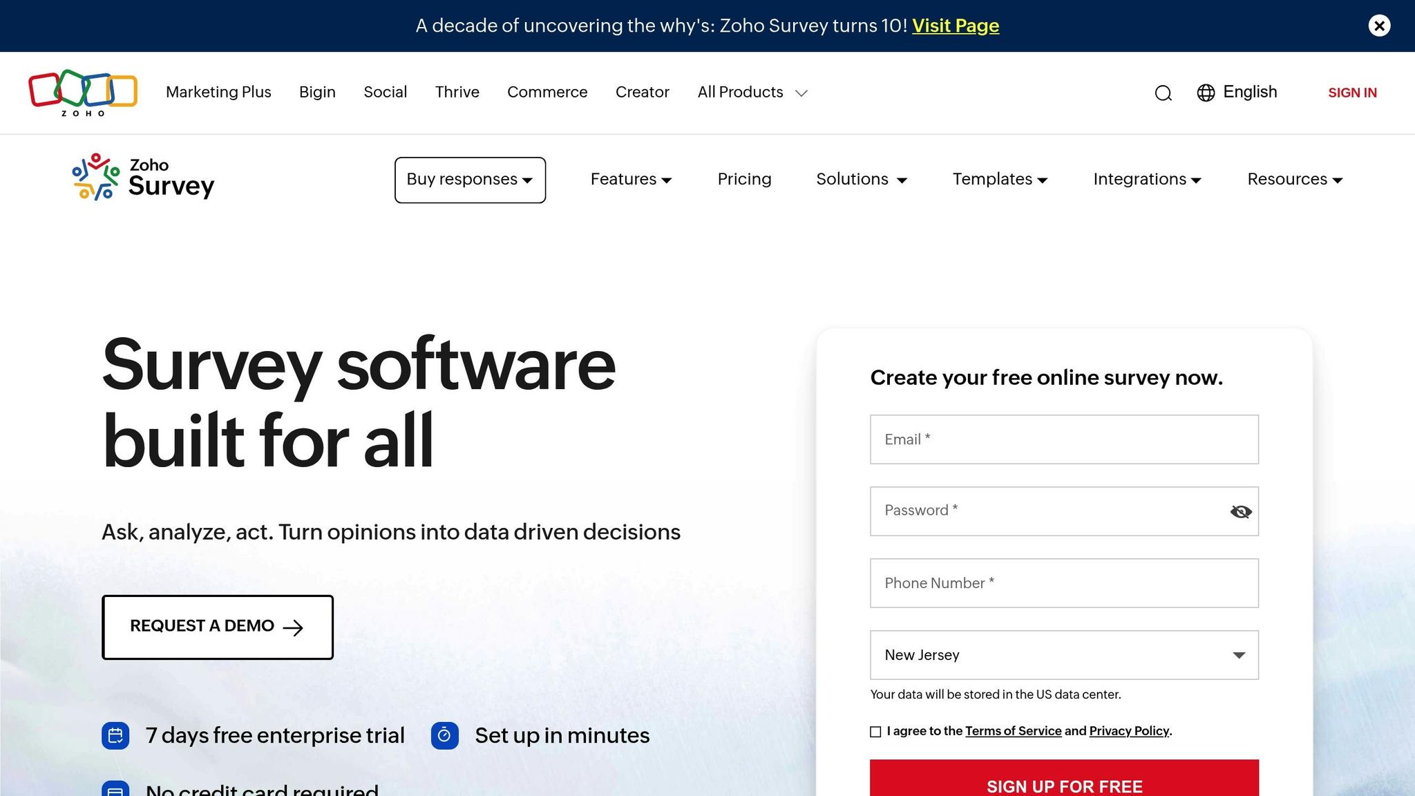 Zoho Survey