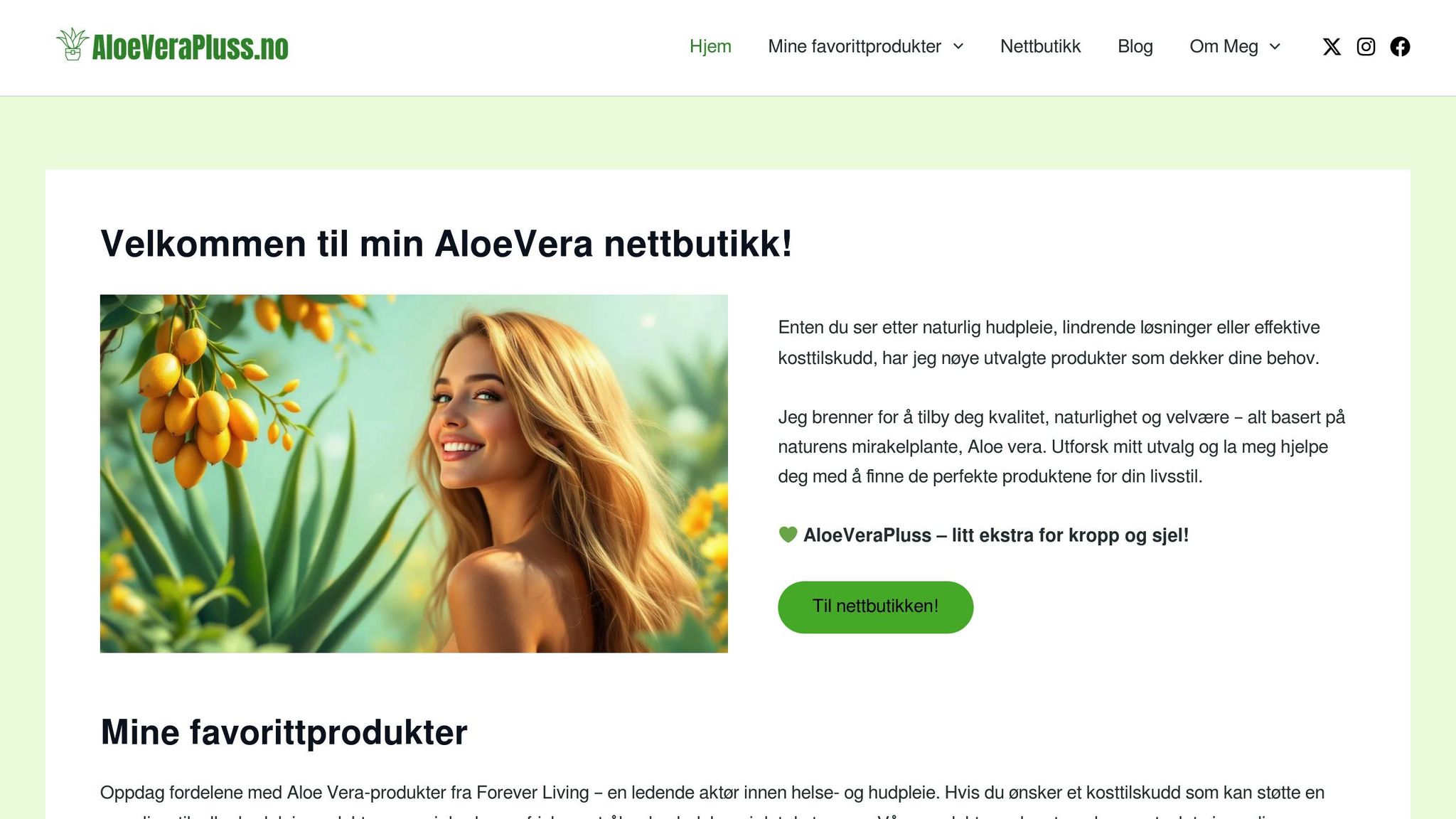 AloeVera nettbutikk