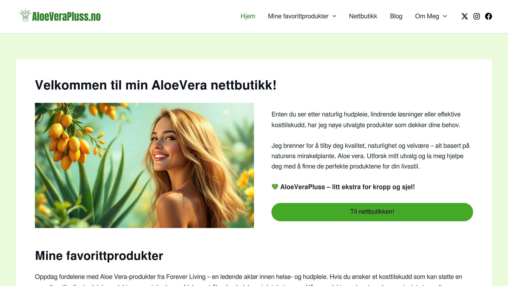 AloeVera nettbutikk