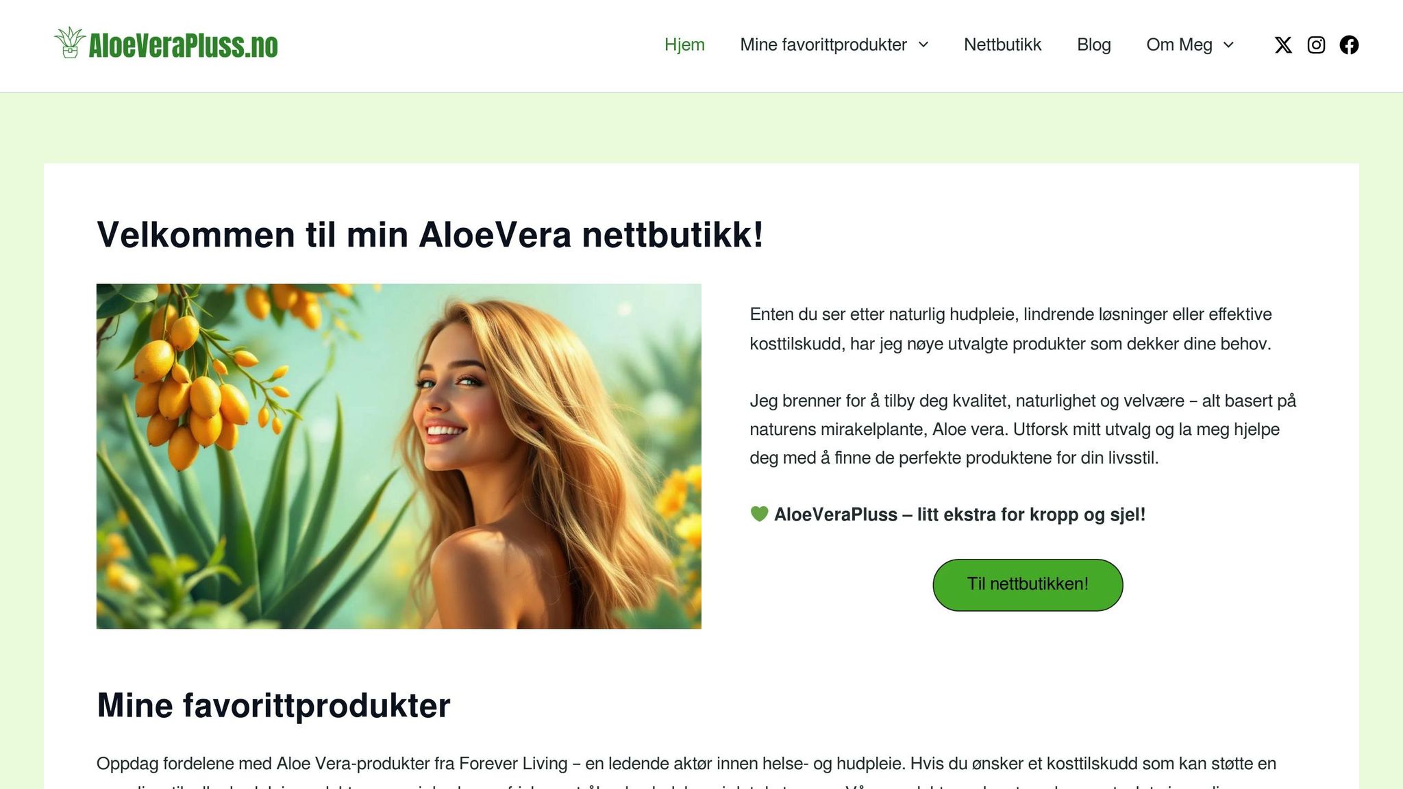 AloeVera nettbutikk