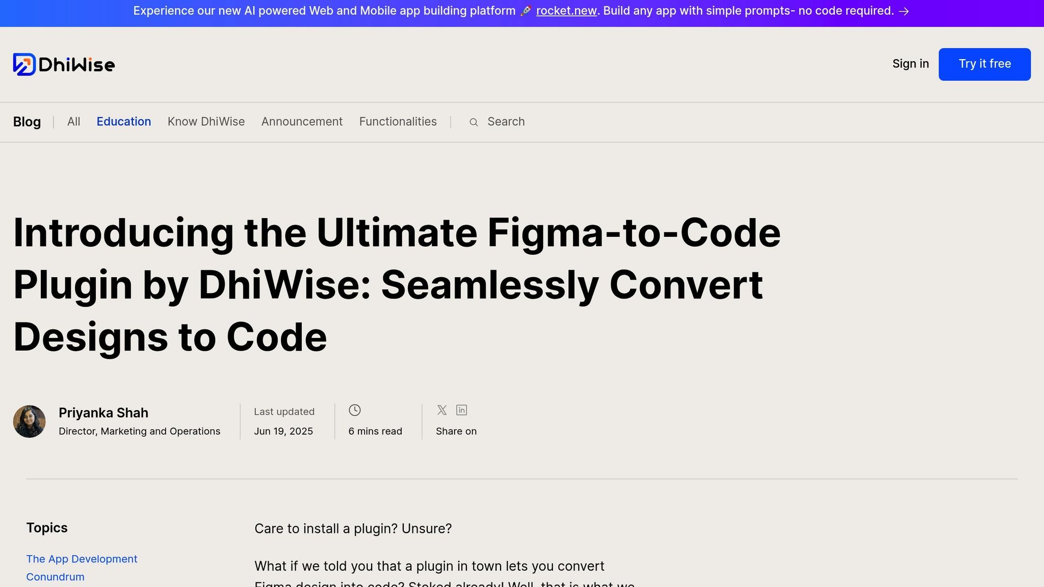 DhiWise Plugin