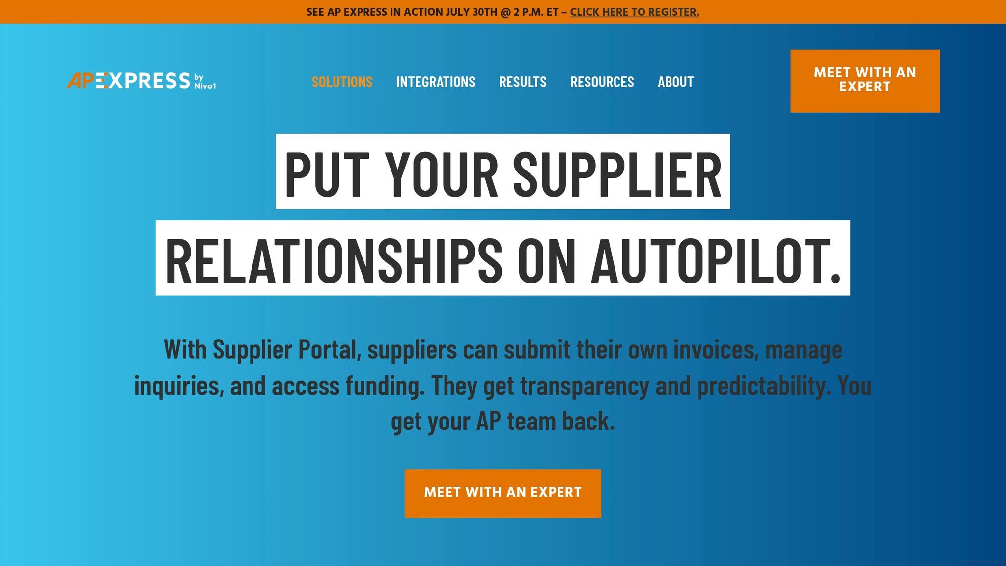 AP Express Supplier Portal