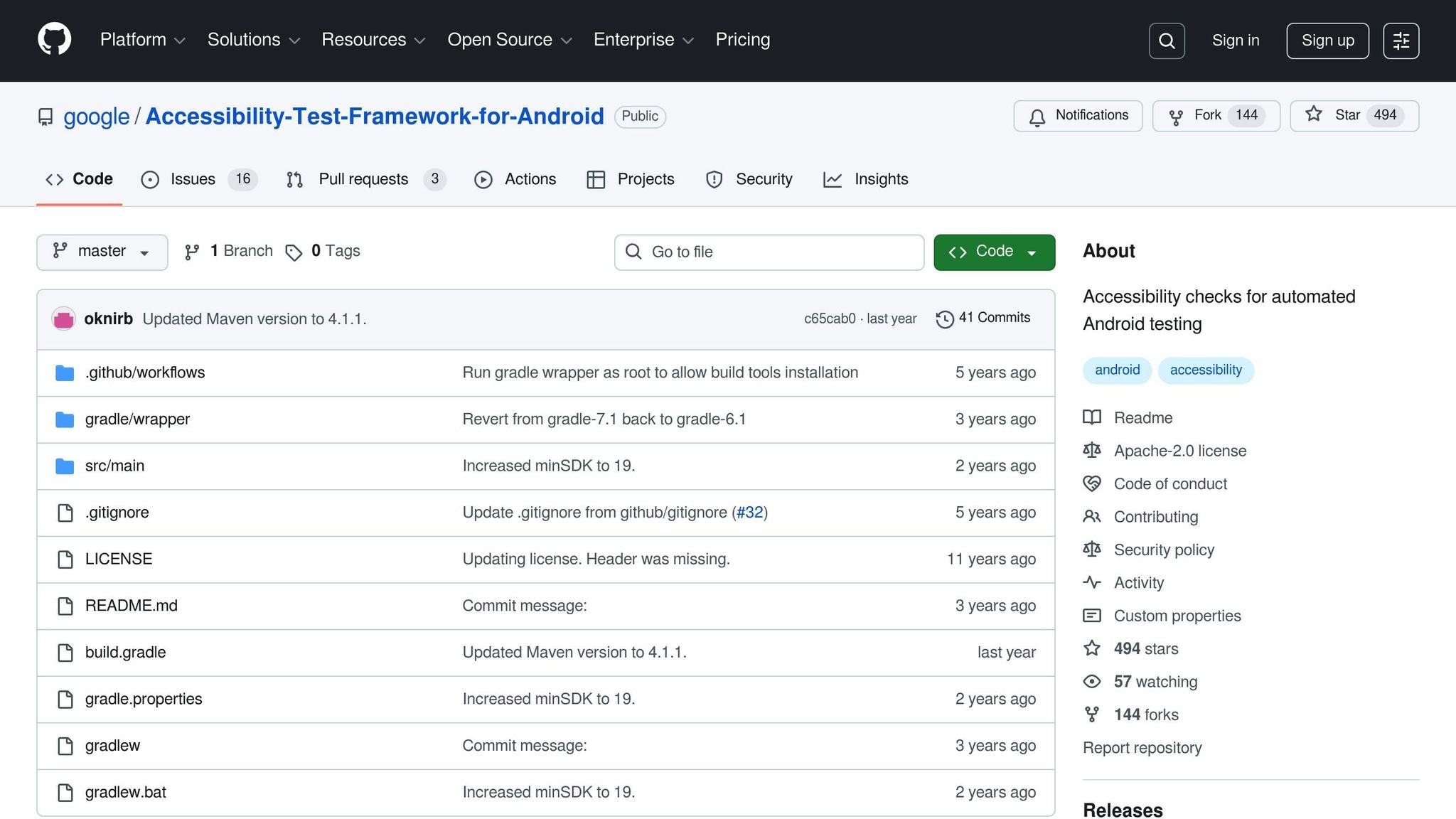 Android Accessibility Test Framework