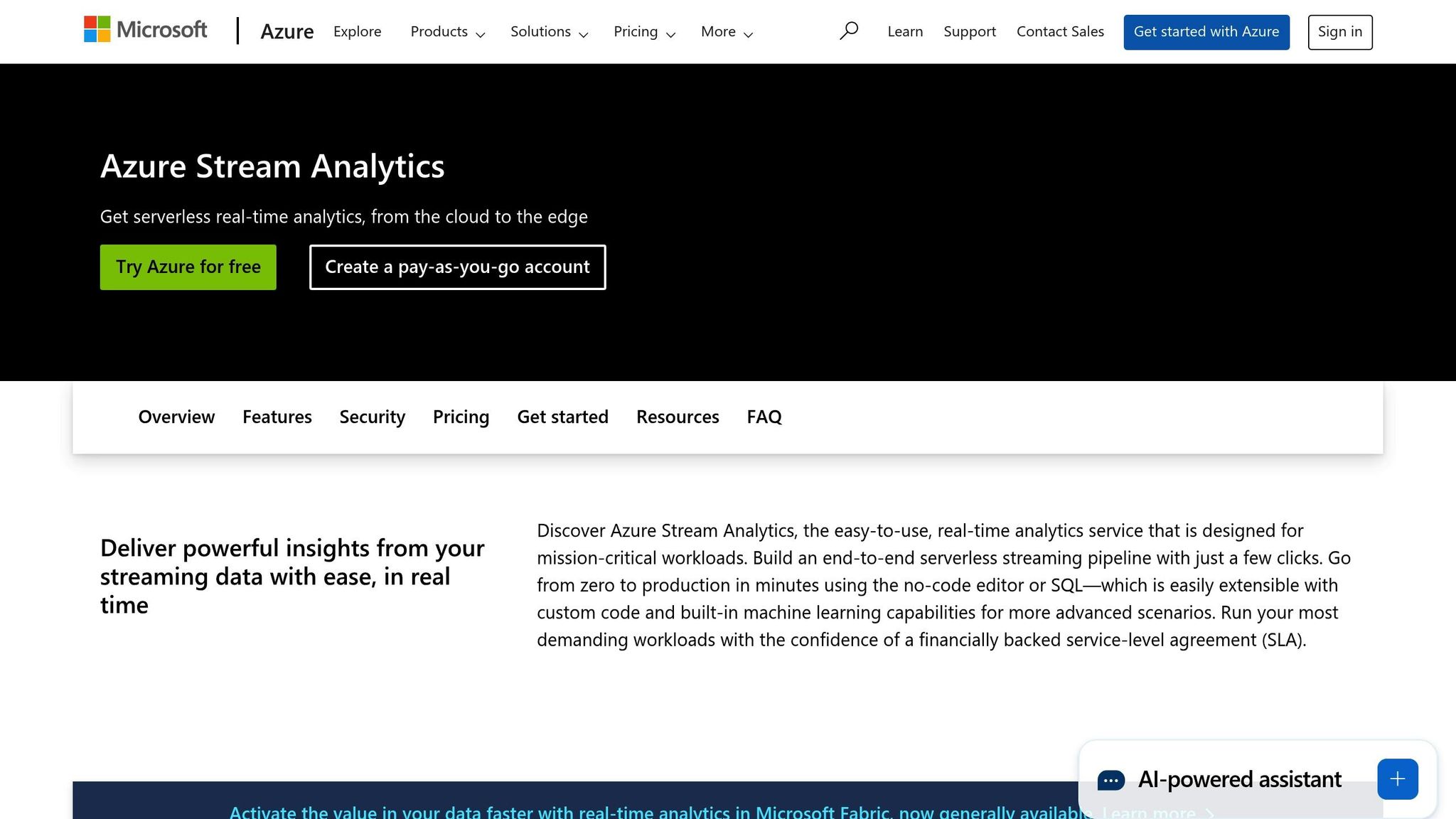 Azure Stream Analytics