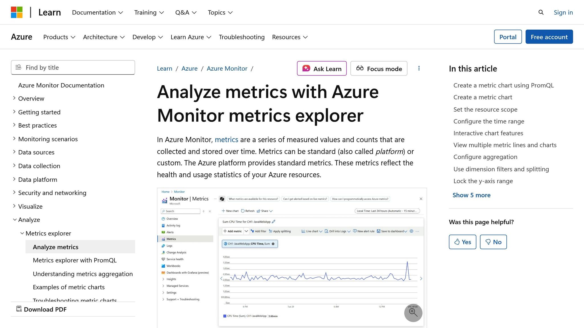 Metrics Explorer