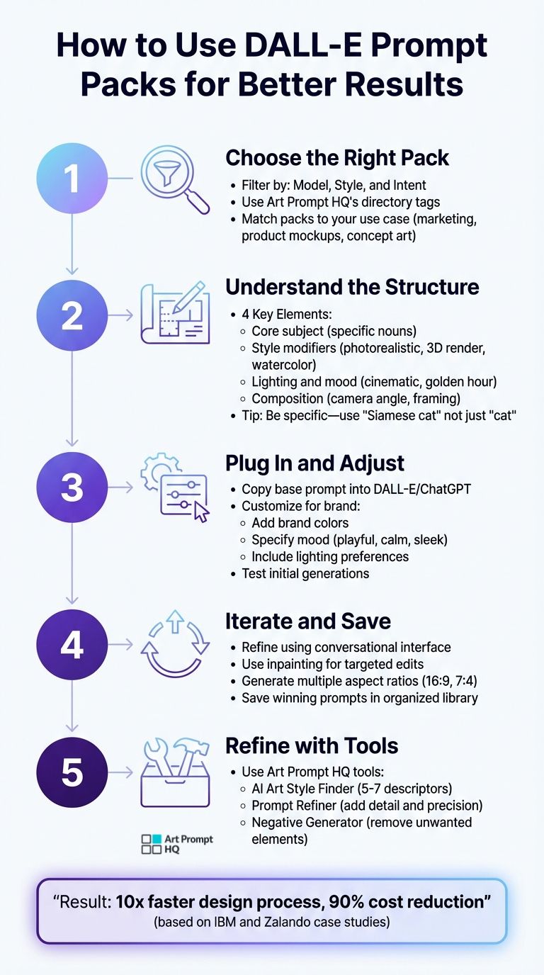 5-Step Process for Using DALL-E Prompt Packs Effectively