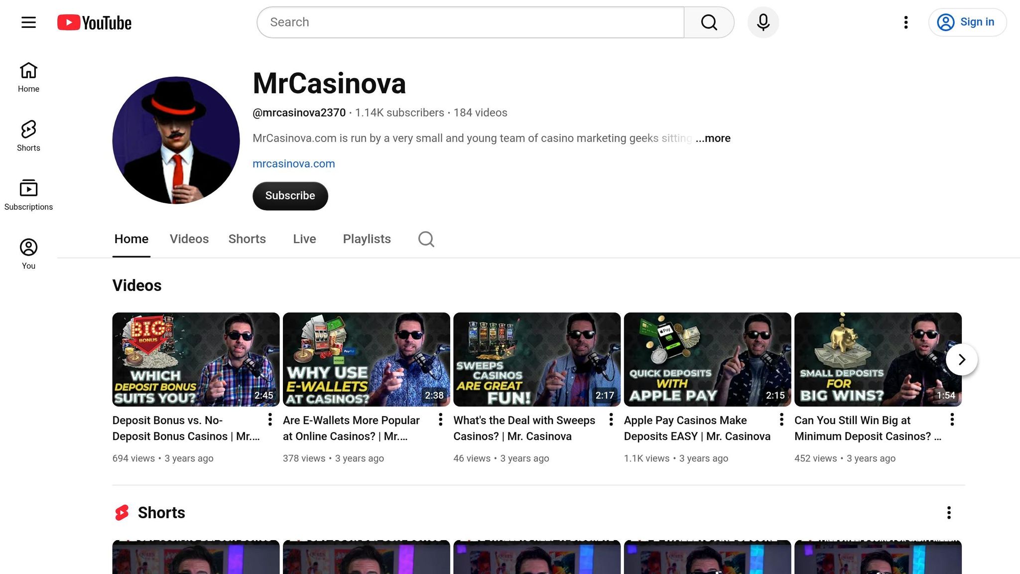 Mr. Casinova