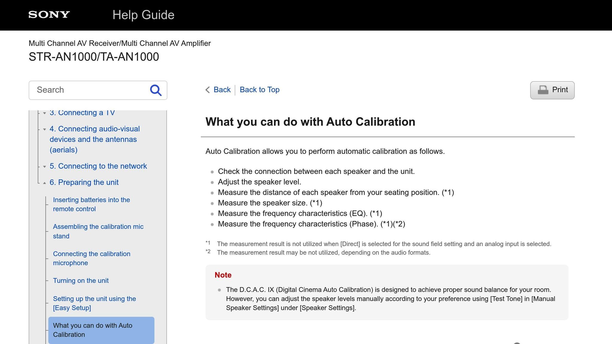 Sony Digital Cinema Auto Calibration