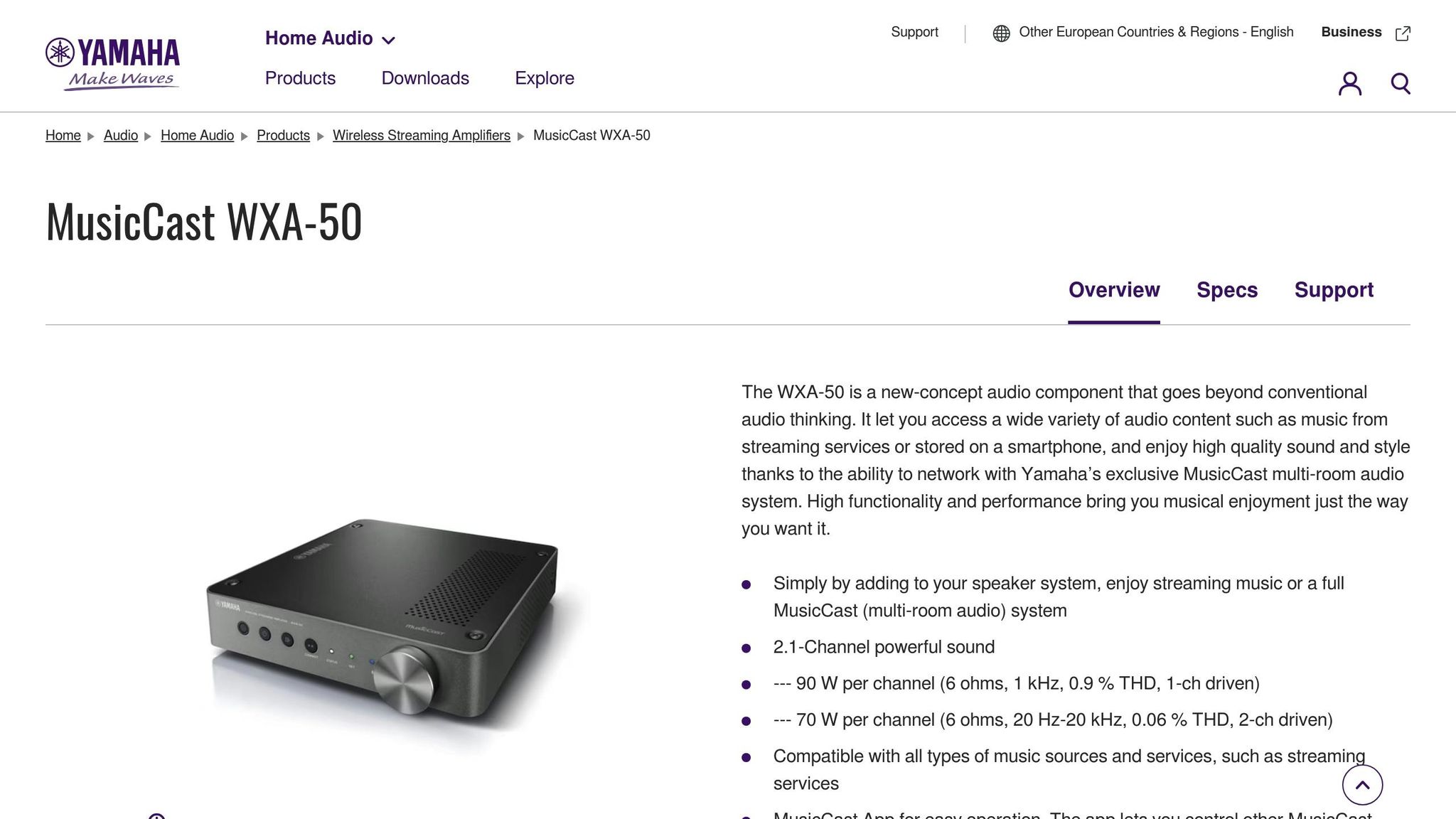 Yamaha MusicCast WXA-50