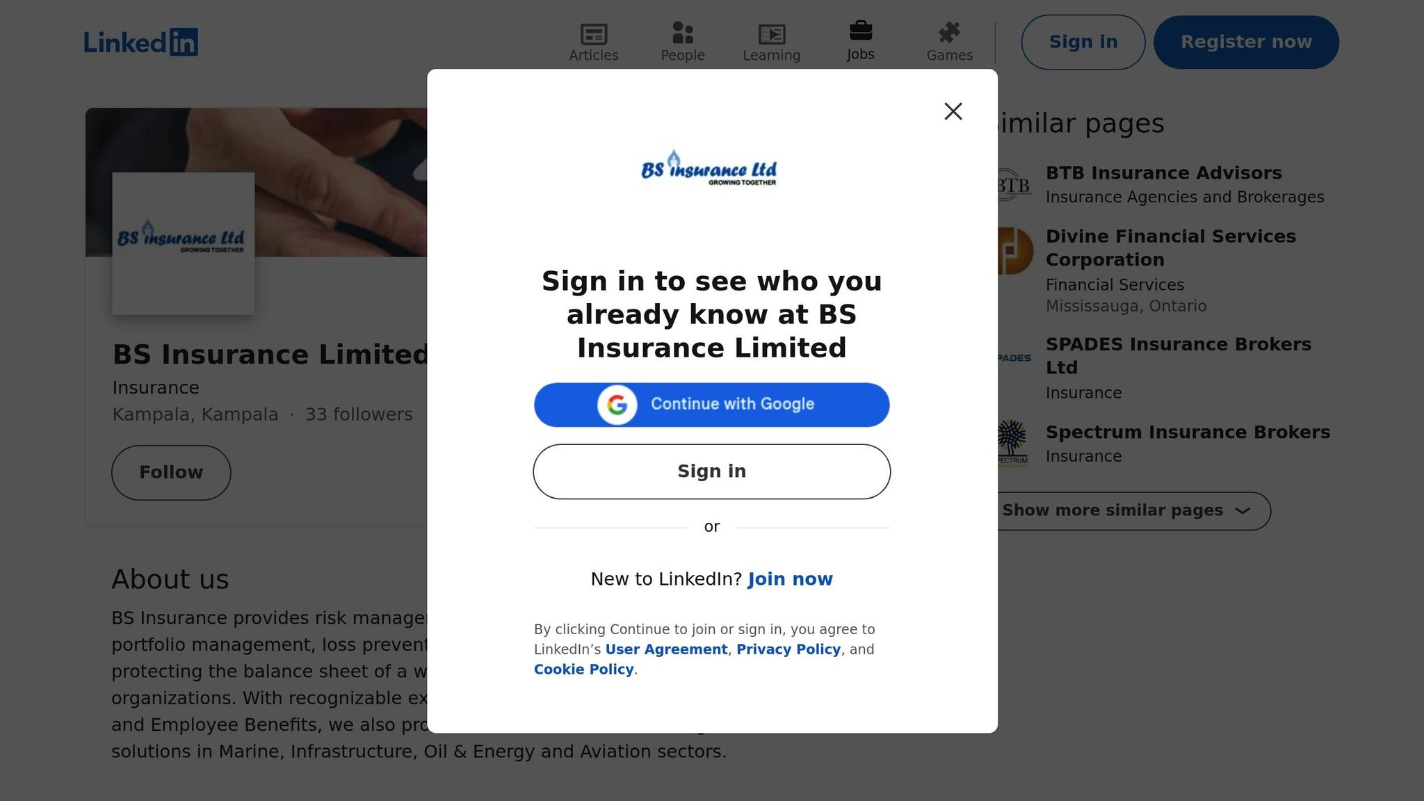 BS Insurance Limited