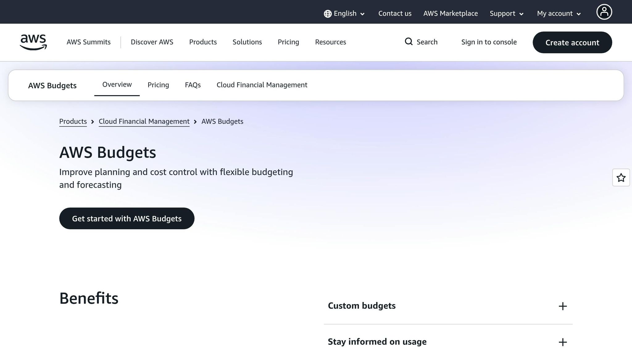 AWS Budgets