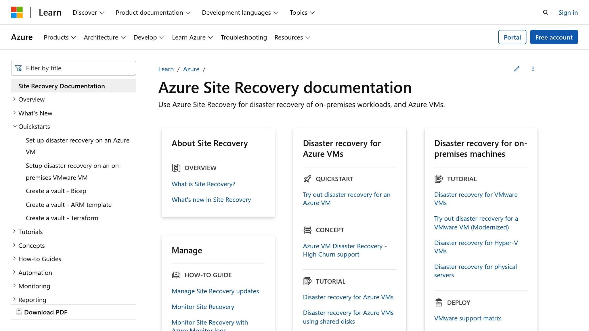 Azure Site Recovery