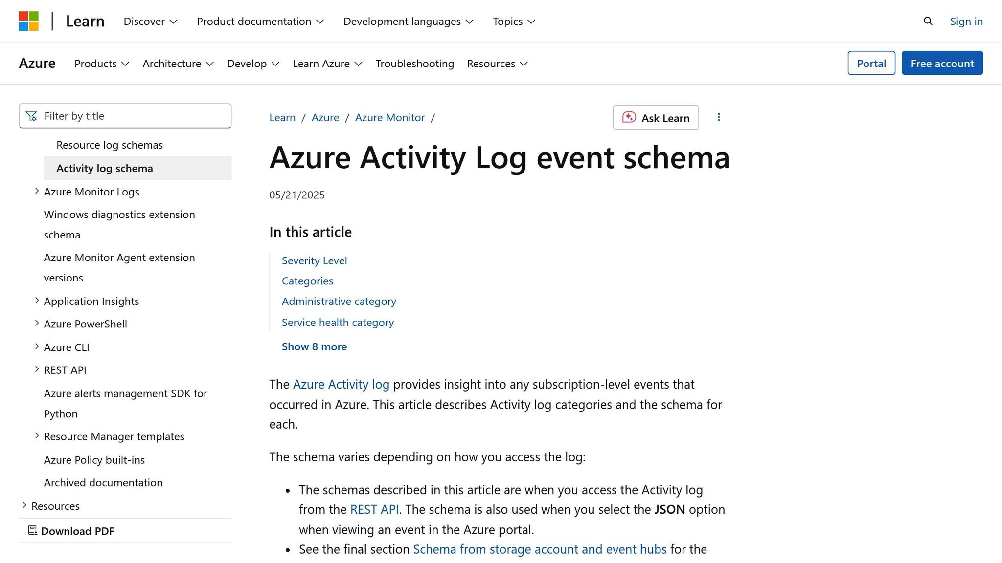 Azure Activity Logs