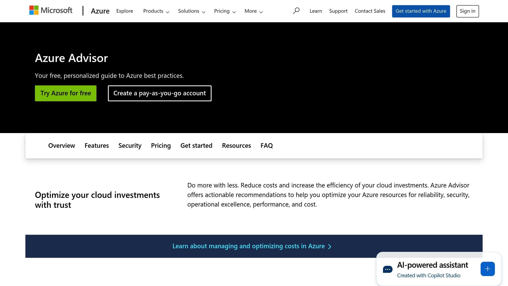 Azure Advisor